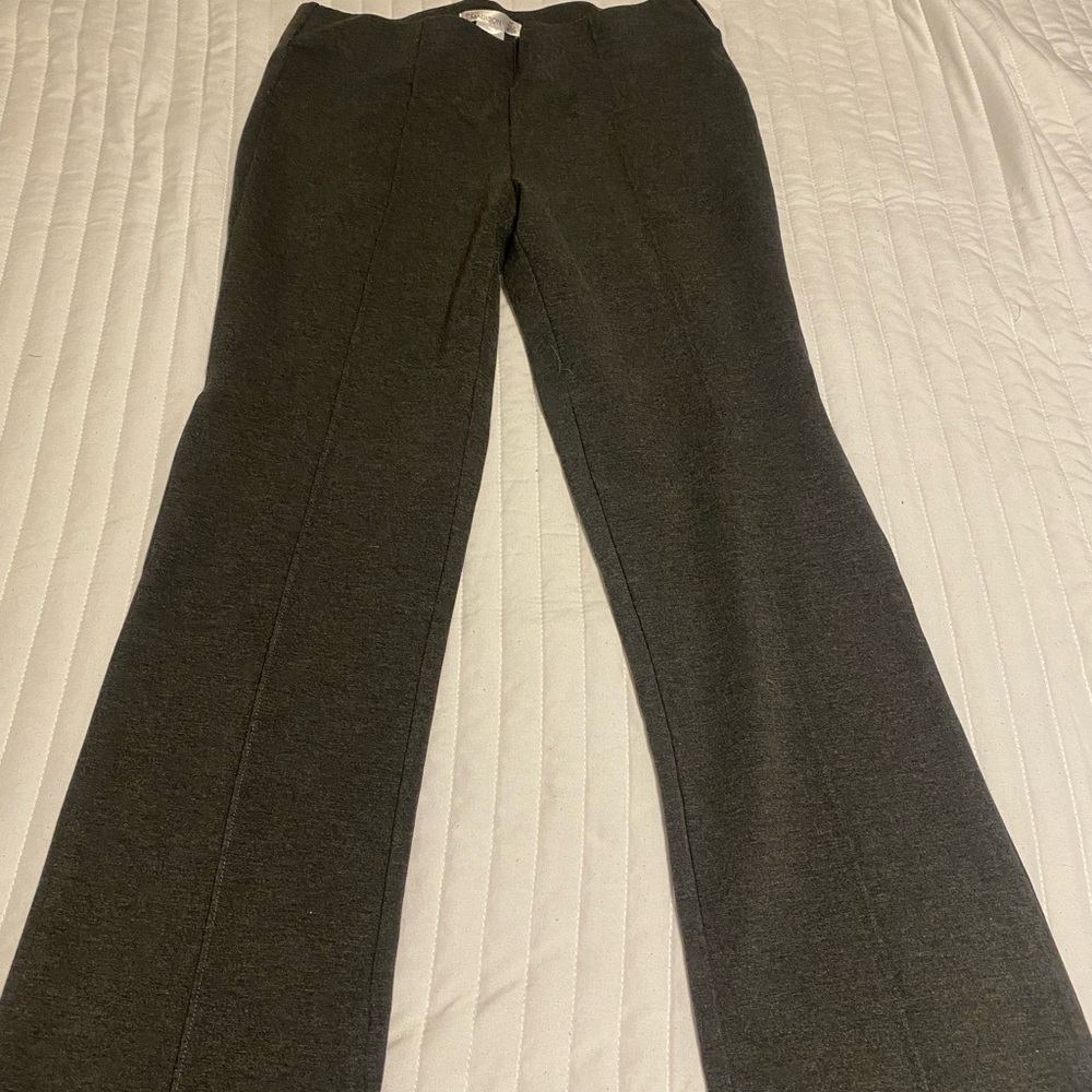 Grey Knit Flare Pants